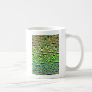 Bezaubernder eklektischer Garten Schachbrettblumen Kaffeetasse