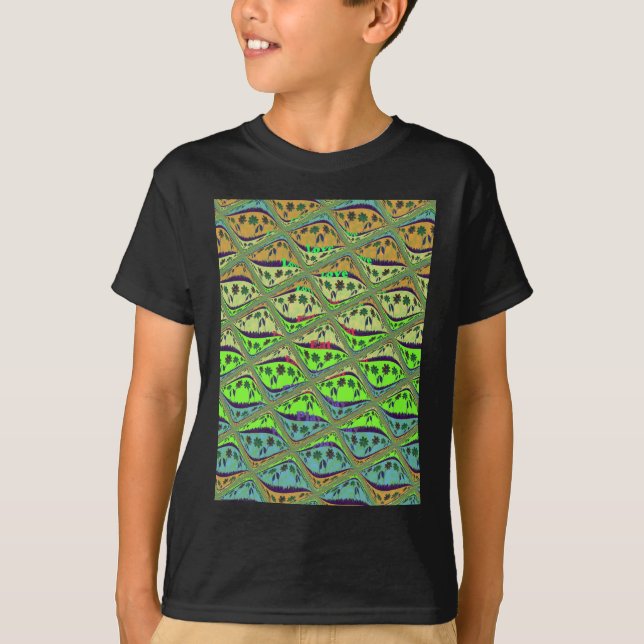 Bezaubernder eklektischer Garten Schachbrettblumen T-Shirt (Vorderseite)