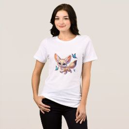 bezaubernder Fennec-Fuchs umgeben von verträumtem  Tri-Blend Shirt