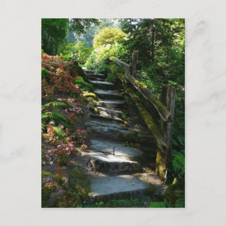 Bezaubernder Gartenweg Postkarte