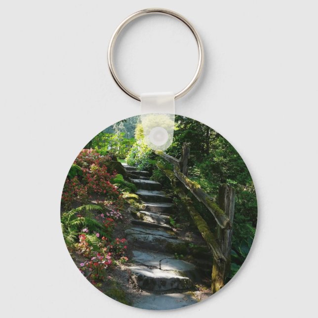 Bezaubernder Gartenweg Schlüsselanhänger (Vorderseite)