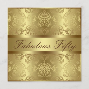 Bezaubernder Golddamast elegante fabelhafte Einladung