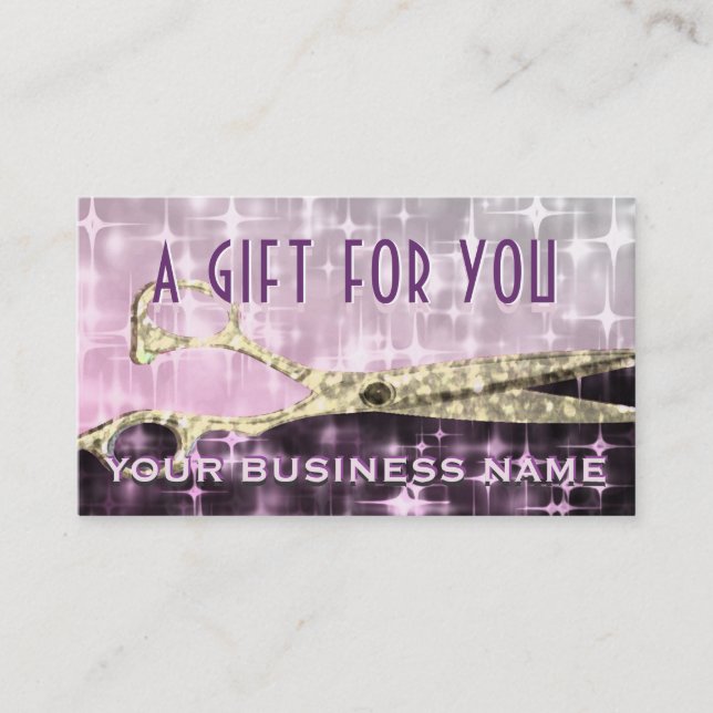 Bezaubernder Hairstylist-Geschenkgutschein Rabattkarte (Vorderseite)