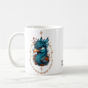 Bezaubernder majestätischer Blauvogel. Kaffeetasse