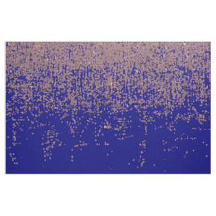 Bezaubernder Rosen-Goldkobalt-Blau-Glitzer Ombre Stoff