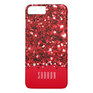 Bezaubernder roter funkelnd Glitzerconfetti-Kasten Case-Mate iPhone Hülle