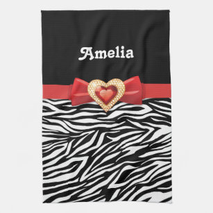 Zebra Geschirrtucher Zazzle Ch