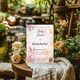 Bezaubernder Soft Lavendel & Gold Wasserfarbe Einladung