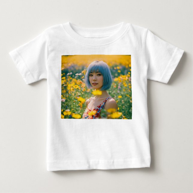 Bezaubernder T - Shirt für Blumenfelder (Vorderseite)