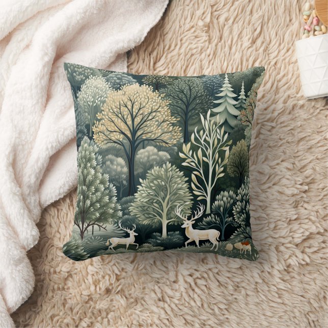 Bezaubernder Wald: Boho Weihnachten Kissen (Decke)