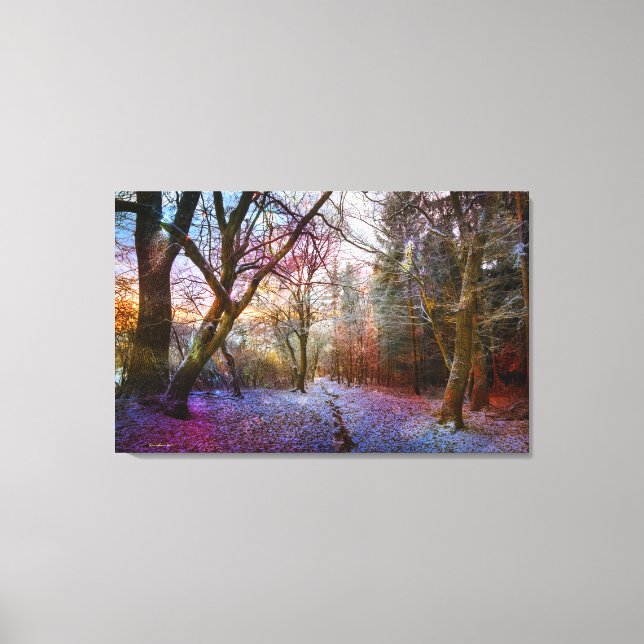 Bezaubernder Wald - Natur Winterlandschaft Leinwanddruck (Vorderseite)
