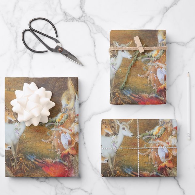 Bezaubernder Wald von Künstler John Anster Fitzger Geschenkpapier Set (Vorderseite)