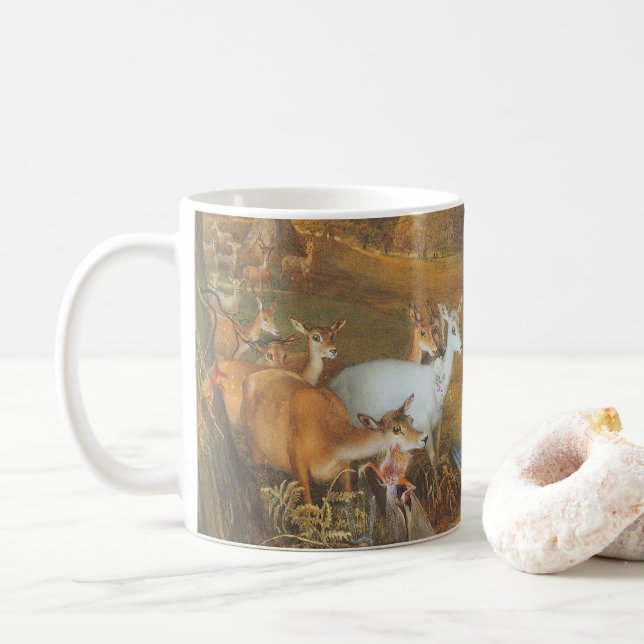 Bezaubernder Wald von Künstler John Anster Fitzger Kaffeetasse (Mit Donut)