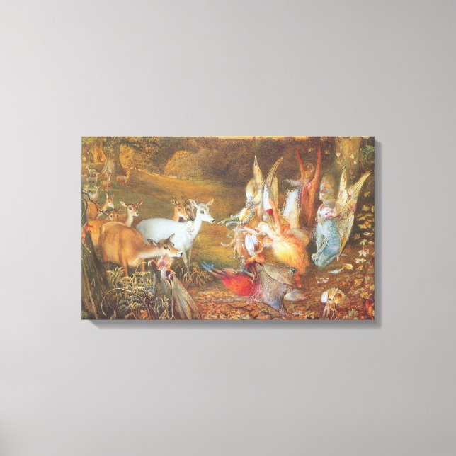 Bezaubernder Wald von Künstler John Anster Fitzger Leinwanddruck (Vorderseite)