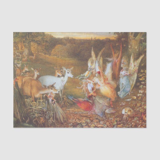 Bezaubernder Wald von Künstler John Anster Fitzger Seidenpapier (Vorderseite)