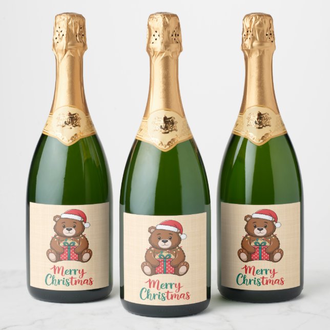 Bezaubernder Weihnachtsbär (Flaschen)