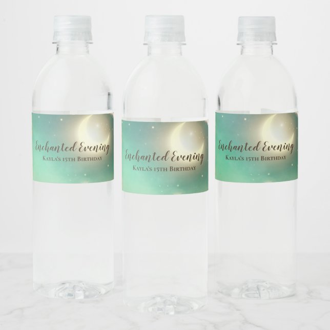 Bezauberndes Abend Wasserflasche-Etikett (Flaschen)