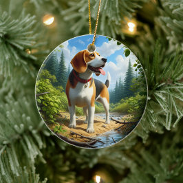 Bezauberndes Beagle-Andenken Keramik Ornament