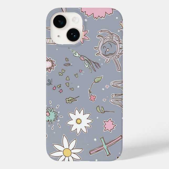 bezauberndes Blumenmuster iPhone Gehäuse Case-Mate iPhone 14 Hülle (Rückseite)