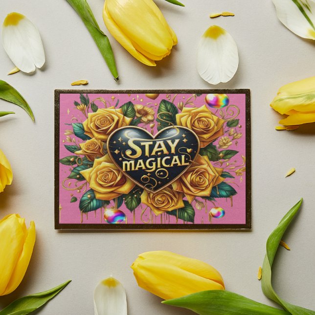 Bezauberndes Bouquet mit goldenen Rose und Herz 10 Poster (Von Creator hochgeladen)