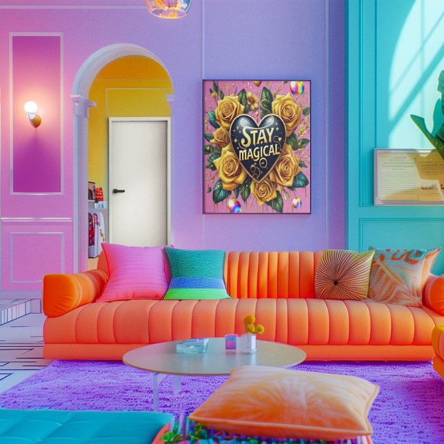 Bezauberndes Bouquet mit goldenen Rose und Herz 18 Poster (Von Creator hochgeladen)