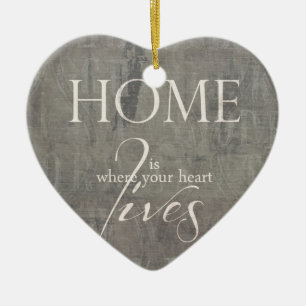 Bezauberndes Dekoherz "sweet home" Keramikornament