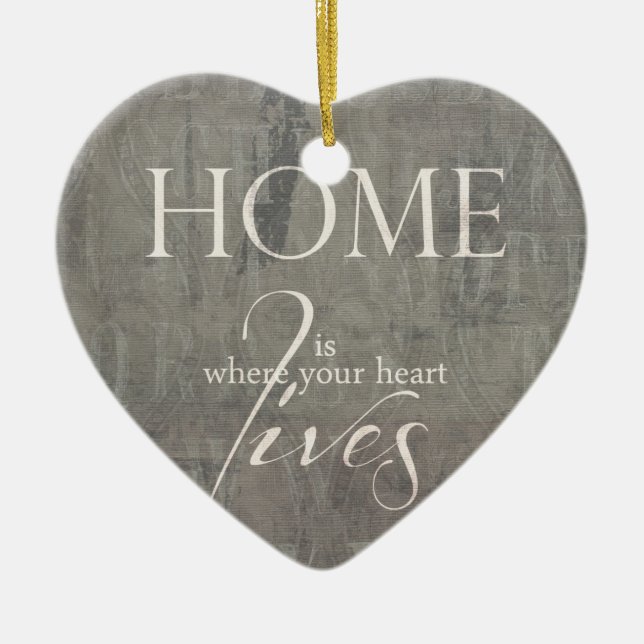 Bezauberndes Dekoherz "sweet home" Keramikornament (Vorne)