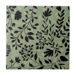Bezauberndes Foliage Black Blume Garden HD Muster Fliese