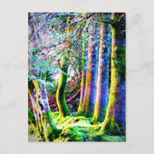 Bezauberndes Forest Abstrakt Art Postkarte