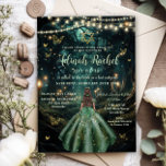 Bezauberndes Forest Emerald Green Dress Bat Mitzva Einladung<br><div class="desc">Personalisieren Sie diese bezaubernde Bat Mitzvah Einladung einfach und schnell. Klicken Sie einfach auf die Schaltfläche Entwurfswerkzeuge bearbeiten, um den Text weiter zu bearbeiten, die Schriftart-Stile und die Schriftart-Farben zu ändern. Mit einem Mädchen gekleidet in einem smaragdgrünen Kleid und einem verzauberten Waldhintergrund. Die Schmetterlinge, Mädchen und Stern sind beweglich, veränderbar,...</div>
