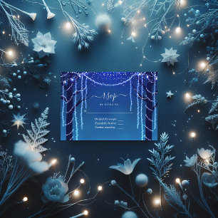 Bezauberndes Forest Fairy Lights Hochzeitssemble F RSVP Karte