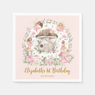 Bezauberndes Forest Fairy Tea Party Girls Geburtst Serviette