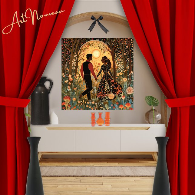 Bezauberndes Forest Happy Couple Morning Poster (Von Creator hochgeladen)