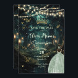 Bezauberndes Forest Sage Green Dress Quinceañera Save The Date<br><div class="desc">Personalisieren Sie diesen bezaubernden Quinceañera / Sweet 16 Geburtstag Save the Date einfach und schnell. Klicken Sie einfach auf die Schaltfläche Entwurfswerkzeuge bearbeiten, um den Text weiter zu bearbeiten, die Schriftart-Stile und die Schriftart-Farben zu ändern. Mit einem Mädchen in hübschem Salbei-Grün-Kleid und einem verzauberten Waldhintergrund. Die Schmetterlinge, das Quitenmädchen und...</div>