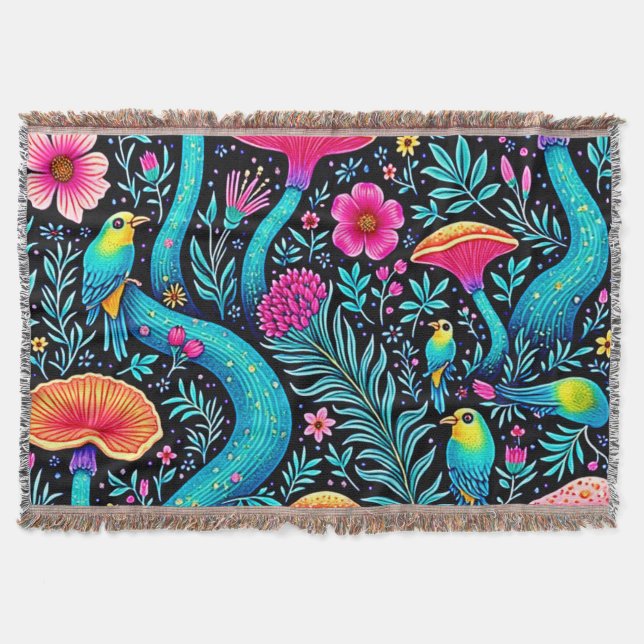 Bezauberndes Forest Whimsical Dream Design Decke (Vorderseite)