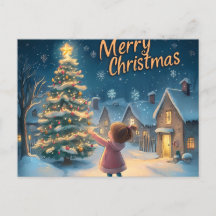 Bezauberndes "Frohe Weihnachten" Dorf Postcard