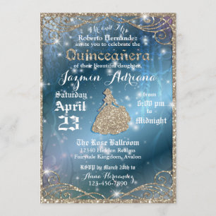 Bezauberndes Garden Quinceanera Party Einladung