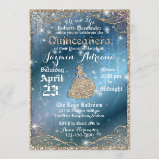 Bezauberndes Garden Quinceanera Party Einladung