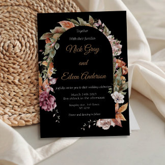 Bezauberndes Gartenherbst Boho Hochzeitseinladung Einladung