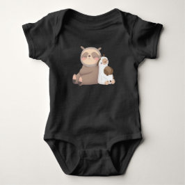 bezauberndes Gefälle, das sich auf einem Lama Body Baby Strampler