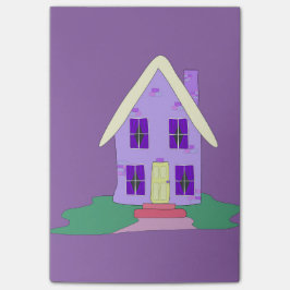 bezauberndes gemaltes Haus Post-it Klebezettel
