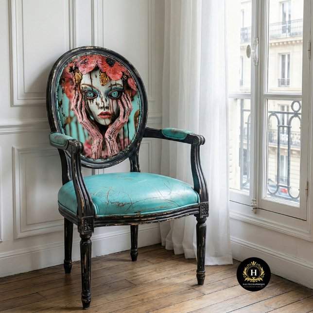 Bezauberndes Gotisches Rosa Blumengargoyle Dekoupa Seidenpapier (Von Creator hochgeladen)