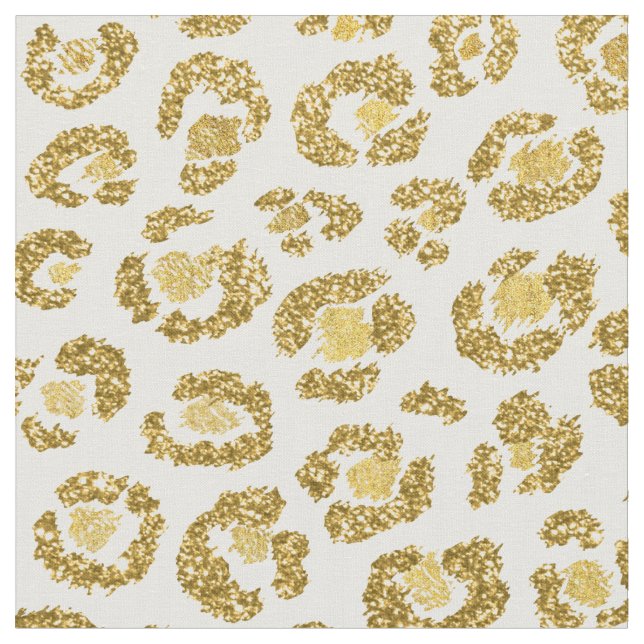 Bezauberndes Imitat-funkelnd Goldleopard Stoff (Nahaufnahme)