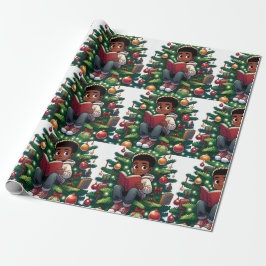 Bezauberndes Lesen - Weihnachts-Umschlagpapier Geschenkpapier