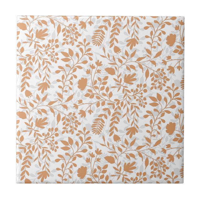 Bezauberndes Muster aus Hübschem Blumengarten Fliese (Vorderseite)