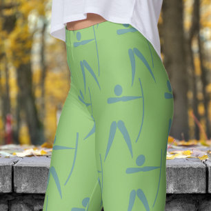 Bezauberndes Muster der Pistachio Green Womens Arc Leggings