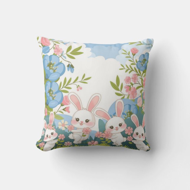 Bezauberndes Osterfeierdesign Kissen (Vorderseite)