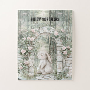 Bezauberndes Pink Floral Garden Bunny