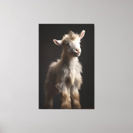 Bezauberndes Portrait-Foto für Babyziegen Leinwanddruck