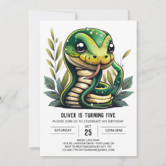 Bezauberndes Reptilenreich Geburtstag Einladung